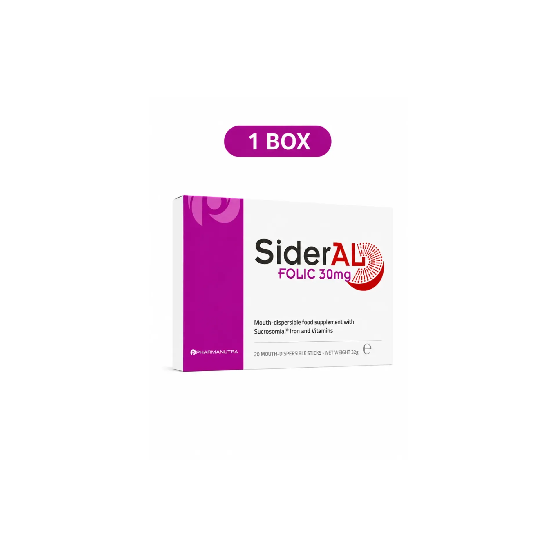 سيدرال مع حمض الفوليك 20  كيس (1 Box)